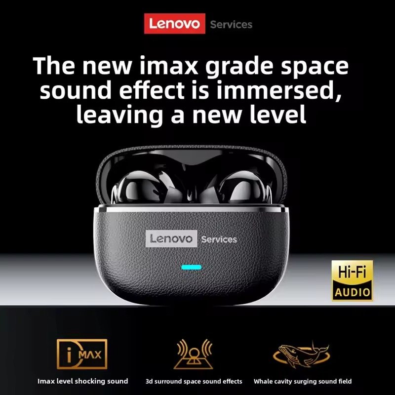 Lenovo LE208 TWS Bluetooth 6.0 Wireless Leather Earphones - Image 2