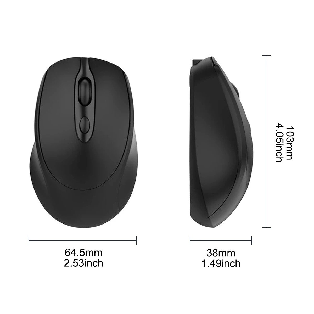 2.4G Rechargeable Bluetooth-Compatible Wireless Mouse - Image 6