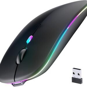 Wireless Bluetooth Mouse, Rechargeable, Ultra-thin Design